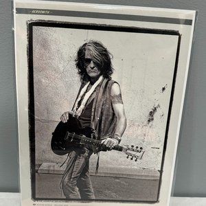 Joe Perry of Aerosmith - Music Print Ad B&W Photo - 2012